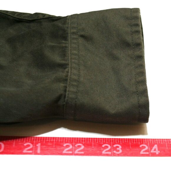 LRL Ralph Lauren Women L Military Style Utility Shirt Olive Green Safari Grunge - Picture 10 of 10